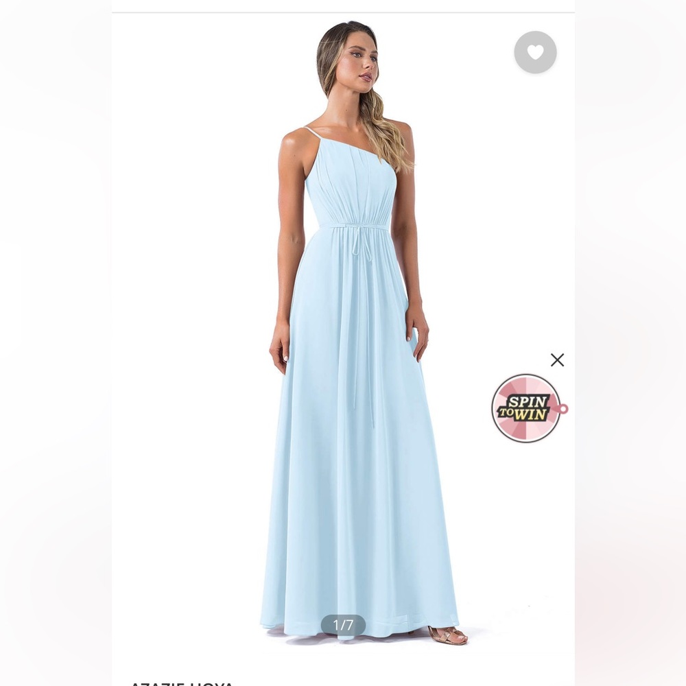 One Shoulder Floor-Length Blue bridesmaids dress show me your Mumu gown